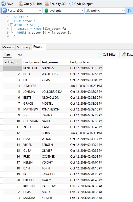 The SQL Semi Join